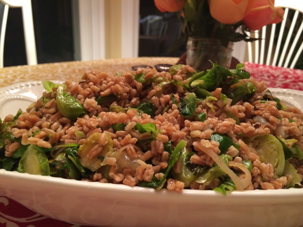 Farro with Brussels Sprouts and&nbsp;Pistachios